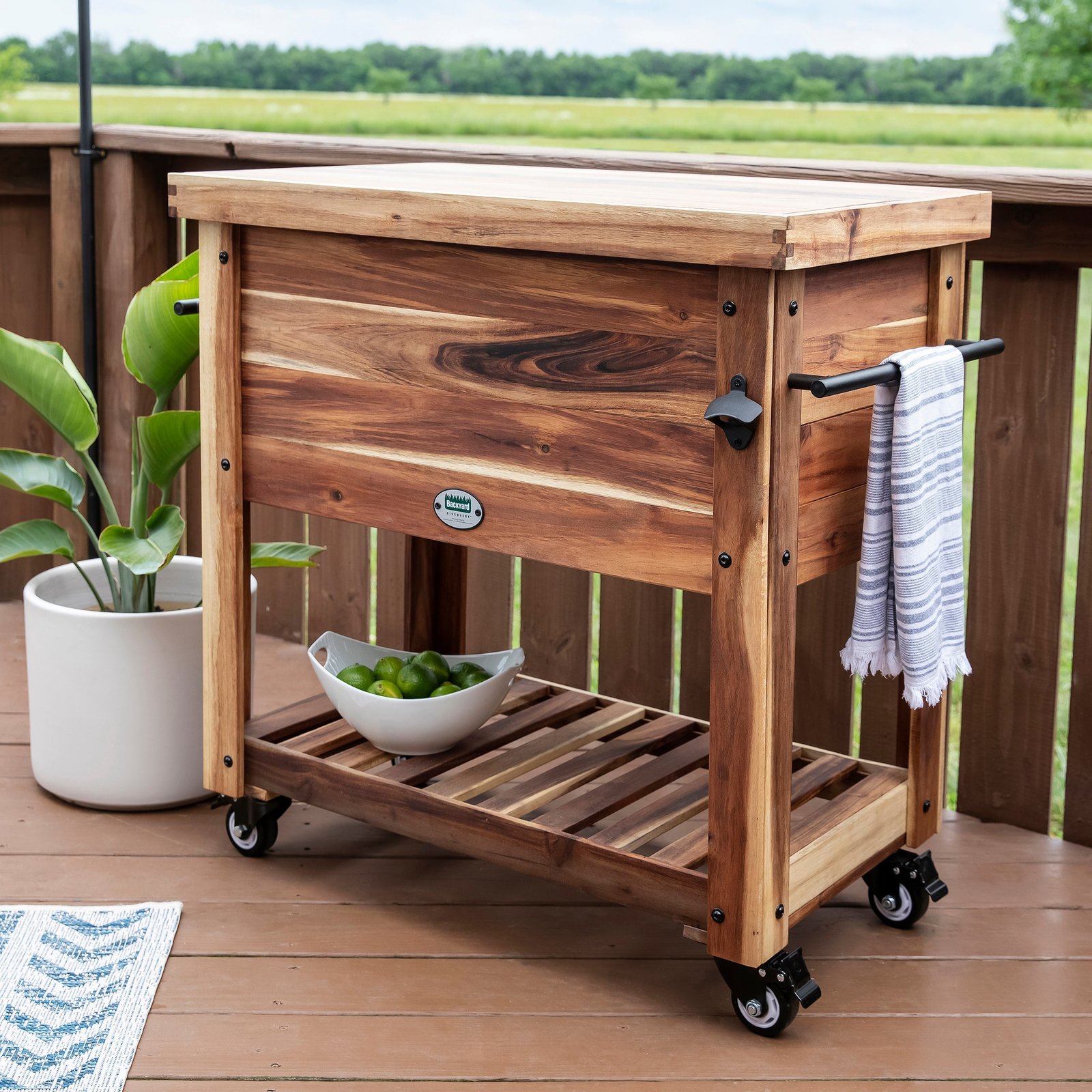 100-QT-Cooler-Front-Closed-1 100 Quart Patio Cooler - Acacia - Image 1