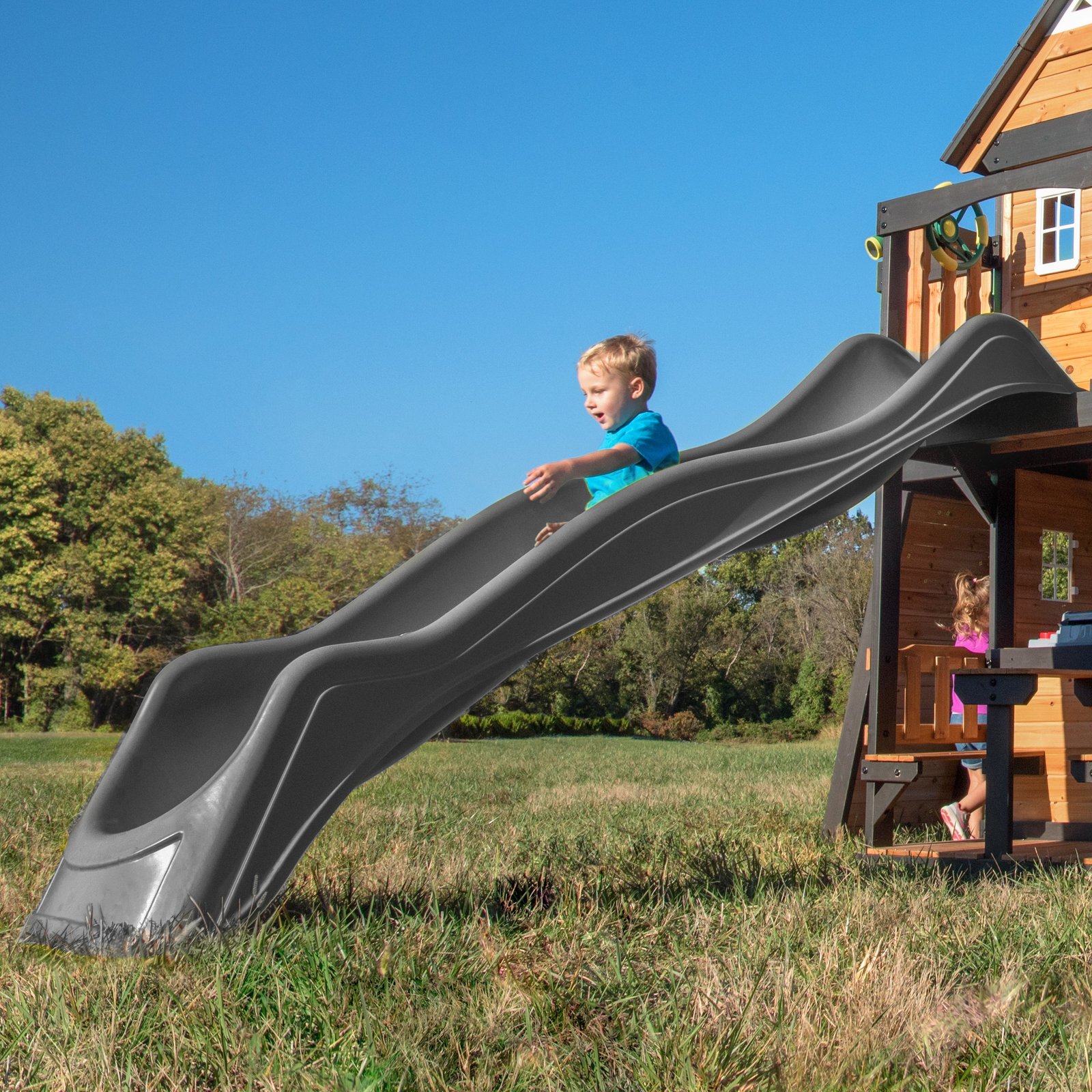 10ft-Vac-Slide-Gray-1 Gray Wave Slide- 10 Foot - Image 1