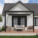 12x10 Evanston Wall Mounted Louvered Pergola - Image 2