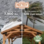12x12 Arlington Gazebo with Electric - Lt Brown - Image 3