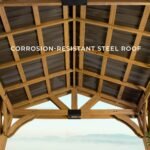 12x12 Arlington Gazebo with Electric - Lt Brown - Image 5