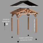 12x10 Arlington Gazebo with Electric - Lt Brown - Image 11