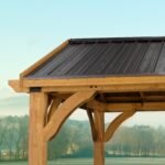 12x12 Arlington Gazebo with Electric - Lt Brown - Image 6