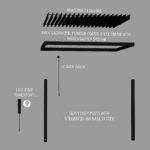 12x10 Evanston Wall Mounted Louvered Pergola - Image 12