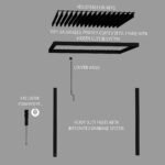 10x10 Evanston Wall Mounted Louvered Pergola - Image 21