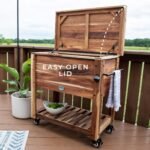 100 Quart Patio Cooler - Acacia - Image 5