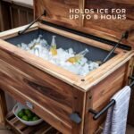 100 Quart Patio Cooler - Acacia - Image 20