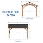 14x12 Peak Roof Gazebo - Image 2