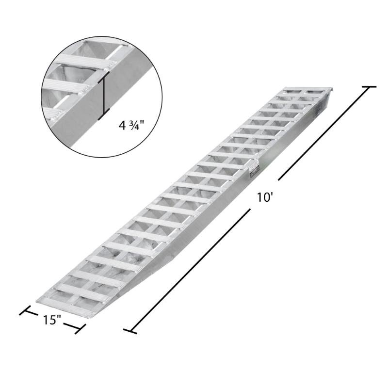 HD Ramps 10' L x 16" W Aluminum Hook End Car Trailer Ramps 5,000 lb. Per Axle Capacity - Image 5