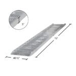 HD Ramps 12' x 40-1/2" Plate End Aluminum Walk Ramp 2,000 lbs Capacity - Image 5