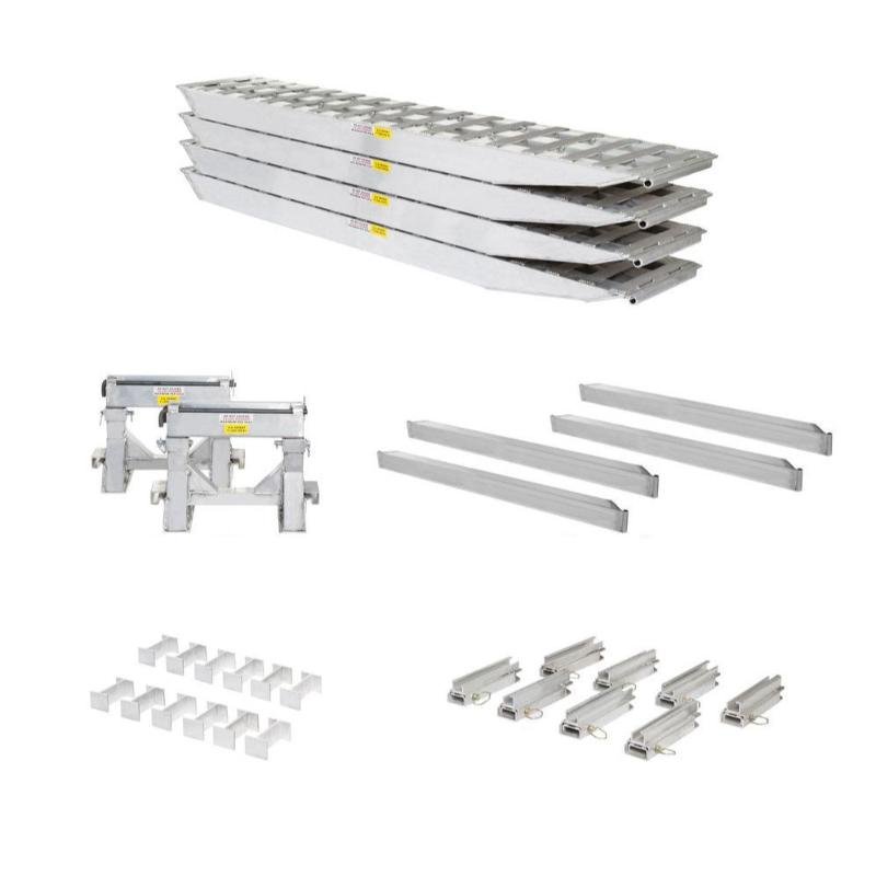 HD Ramps 16’ L x 20" W 4 Bunk Load Leveler / 4 Ramp System for 26" H Step Deck Trailers - 23,500 lb. Capacity - Image 1