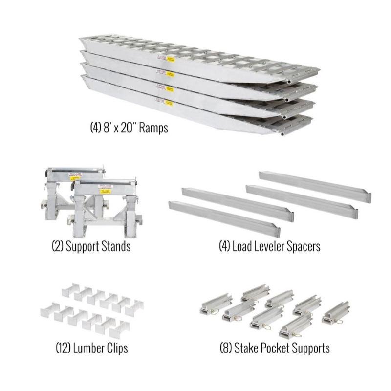 HD Ramps 16’ L x 20" W 4 Bunk Load Leveler / 4 Ramp System for 26" H Step Deck Trailers - 23,500 lb. Capacity - Image 8