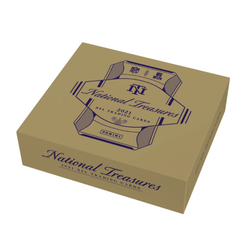 2021PaniniNationalTreasuresFootballHobbyCover_f7a71598-d1df-4232-8cd8-5aba0bdff72a 2021 Panini National Treasures Football Hobby Case (4ct) - Image 1