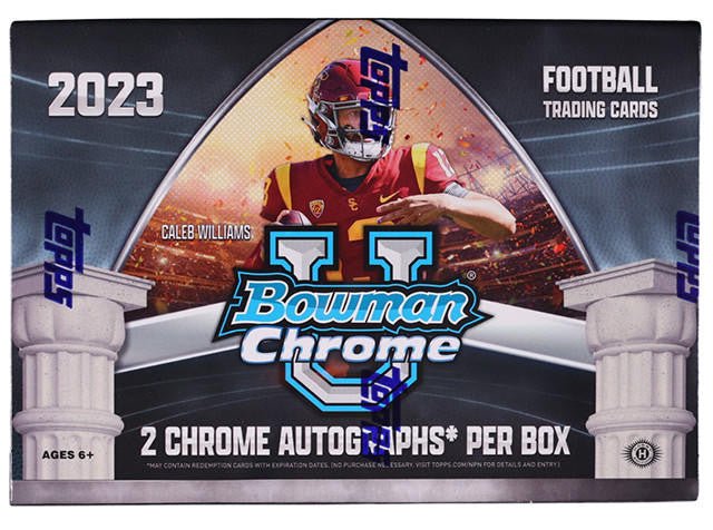 2023BowmanChromeUniversityFootballBreaker_sDelightBox 2023 Bowman Chrome University Football Breaker's Delight Box - Image 1