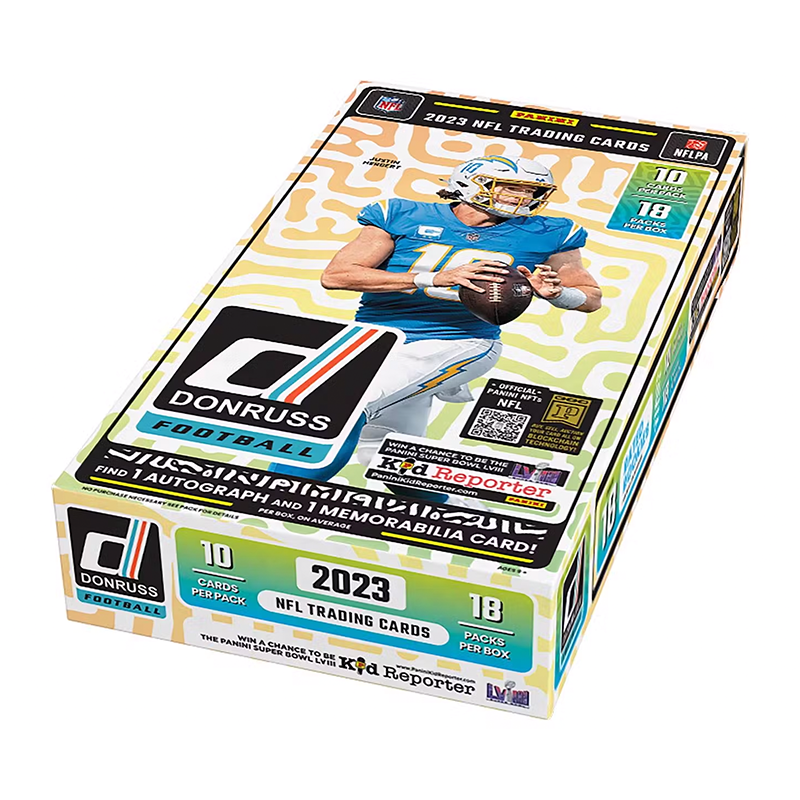 2023PANINIDONRUSSFOOTBALLHOBBYBOX_8e75dc62-d410-4fc5-9f78-473ce91cadae 2023 Panini Donruss Football Hobby 18 Box Case - Image 1