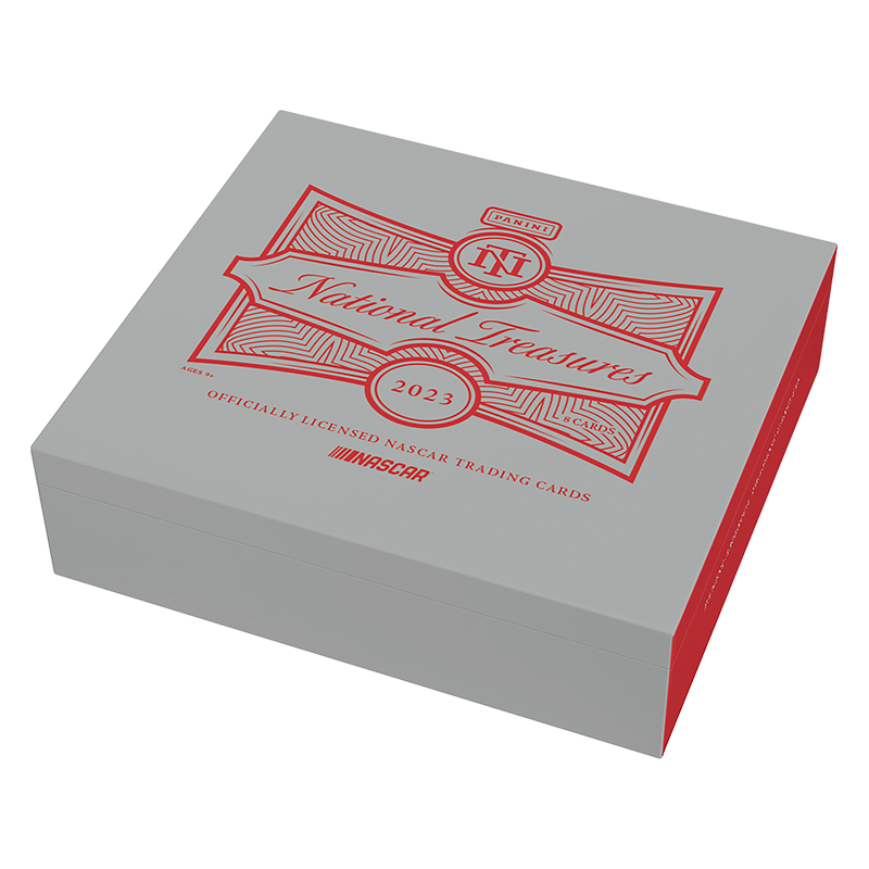 2023PaniniNationalTreasuresRacingHobbyBox_95164214-561f-45d9-8532-e4e1703e9c0b 2023 Panini National Treasures Racing Hobby 4 Box Case - Image 1