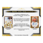 2023 Topps Five Star Baseball Hobby Box - Image 2