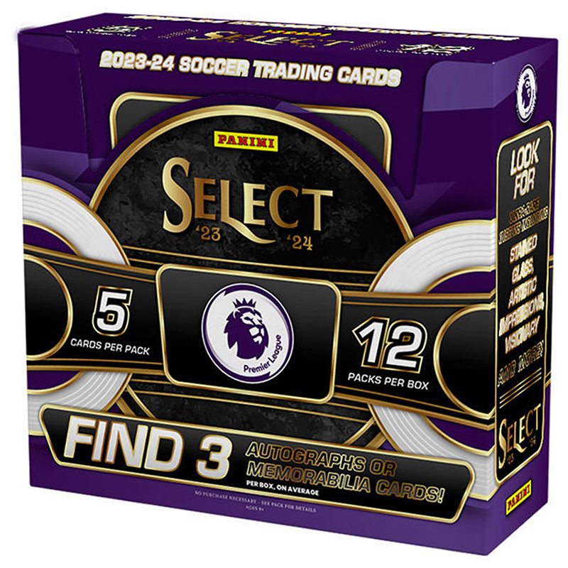 2023_24PaniniSelectEPLSoccerHobbyBox_6fc390cf-8495-4366-9d59-3f016420f6e7 2023/24 Panini Select EPL Soccer Hobby 12 Box Case - Image 1