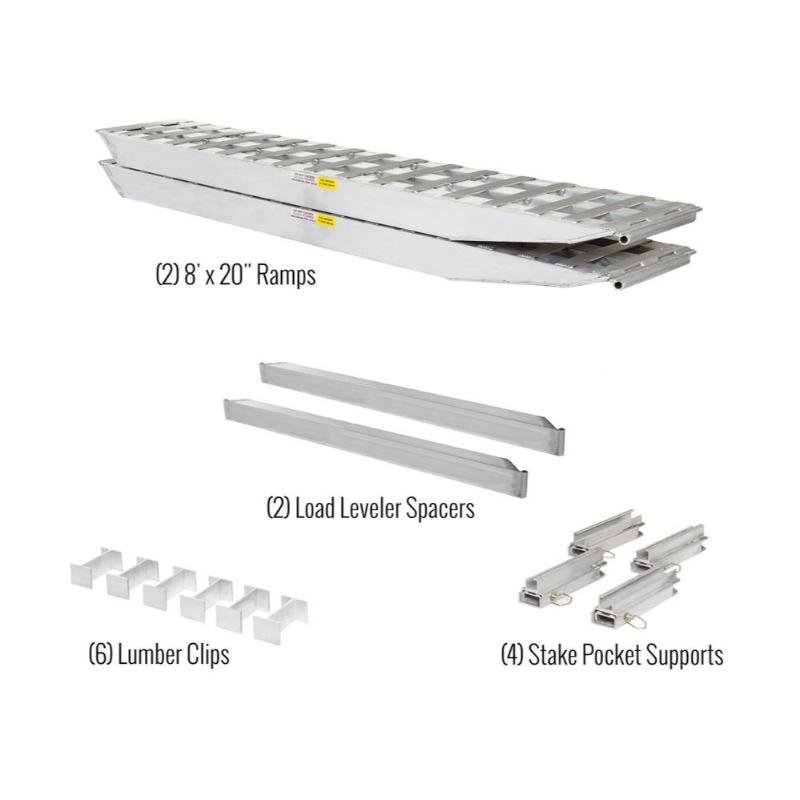 HD Ramps 2 Bunk Load Leveler / 2 Ramp System 8'x20" for 26" H Step Deck Trailers - Image 8