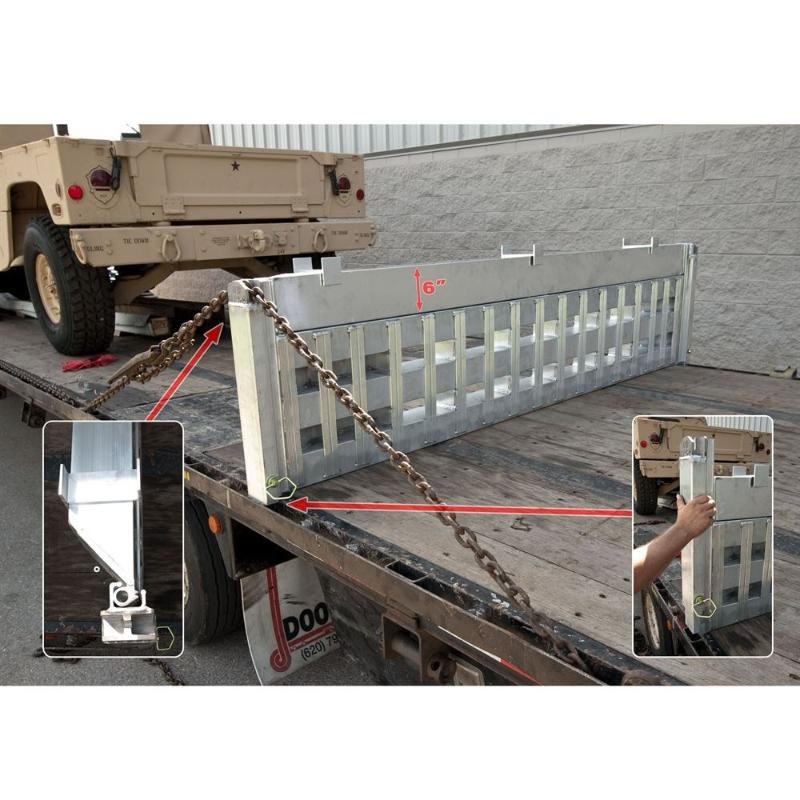 HD Ramps 2 Bunk Load Leveler / 2 Ramp System 8'x20" for 26" H Step Deck Trailers - Image 5