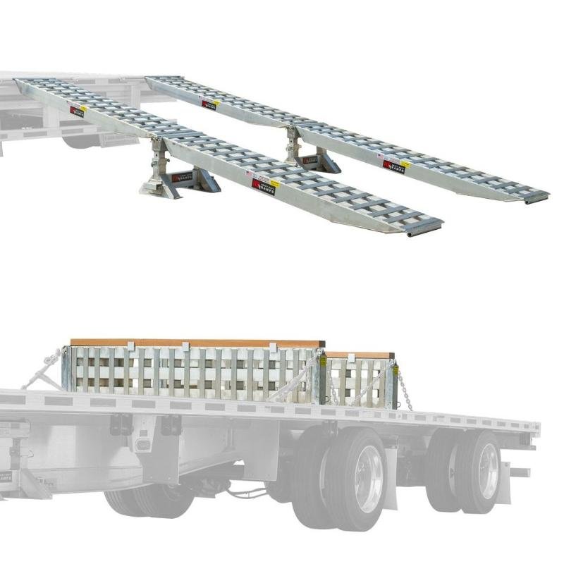 HD Ramps 2 Bunk Load Leveler / 4 Ramp System 16'x16" for 16" H Step Deck Trailers - Image 2