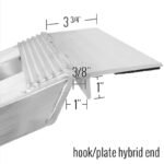 HD Ramps 4' x 12" Hook & Plate Hybrid End Aluminum Car Trailer Ramps 3,000 lbs Capacity - Image 4