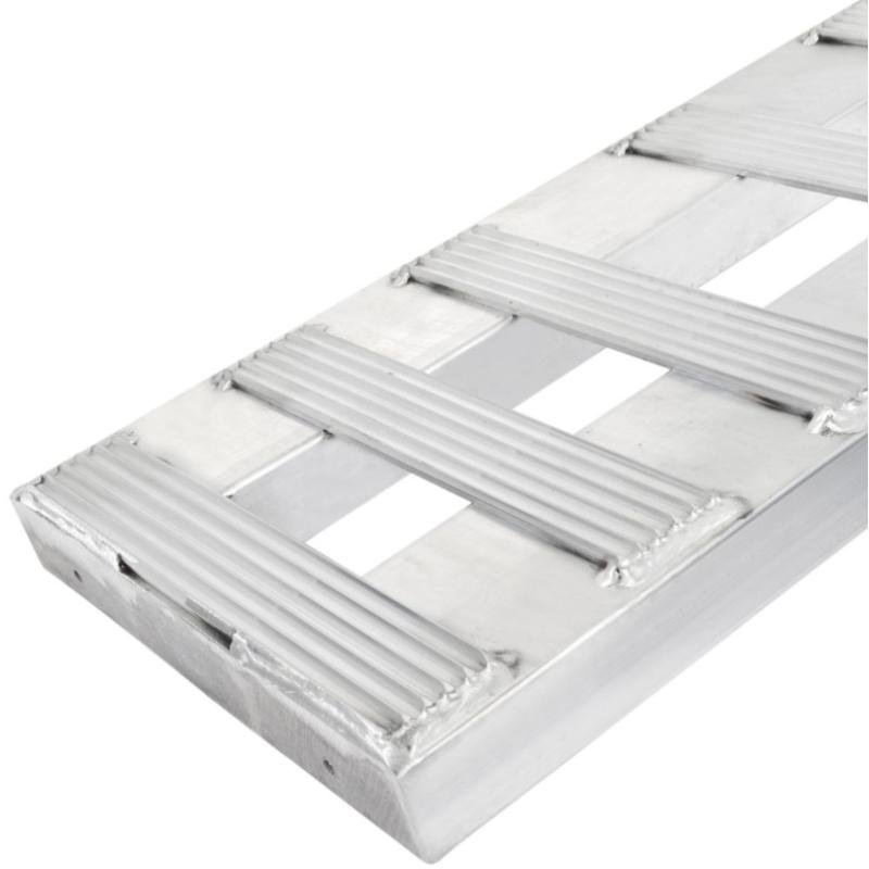 HD Ramps 5' x 12" Hook & Plate Hybrid End Aluminum Car Trailer Ramps 3000 lbs Capacity - Image 3