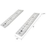 HD Ramps 6' x 15" Hook End Aluminum Car Trailer Ramps 4000 lbs Capacity - Image 2