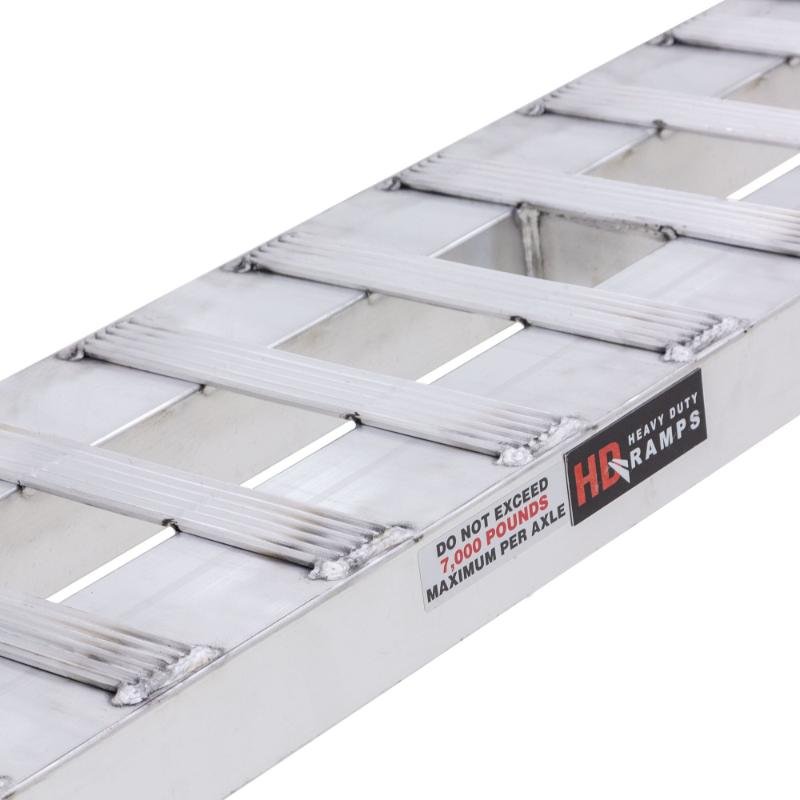 HD Ramps 7' 6" L x 15" W Aluminum Car Trailer Ramps Hook End Knife Foot 7,000 lbs Per Axle - Image 5
