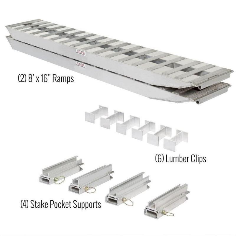 HD Ramps 8’ L x 16" W 2 Bunk Load Leveler / 2 Ramp System for 16" H Step Deck Trailers - 20,000 lb. Capacity - Image 3