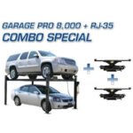 Atlas Garage PRO8000 8k 4-Post Lift + 2x RJ35 Sliding Rolling Jacks Combo - Image 2