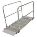 Vestil Aluminum Grip-Strut Walk Ramps with Hand Rails AWR-G-28-7A-HR - Image 3