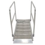Vestil Aluminum Grip-Strut Walk Ramps with Hand Rails AWR-G-28-7A-HR - Image 4