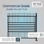 Aleko Berlin - Commercial Grade 8-Panel Steel Fence Kit - 8x6 ft. Each - Image 4