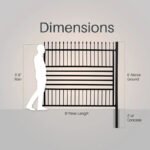 Aleko Berlin - Commercial Grade 8-Panel Steel Fence Kit - 8x6 ft. Each - Image 8