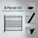 Aleko Berlin - Commercial Grade 8-Panel Steel Fence Kit - 8x6 ft. Each - Image 6