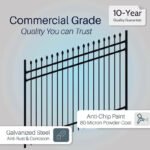 Aleko Tokyo - Commercial Grade 8-Panel Steel Fence Kit for Sloped Ground - 8x6 ft. Each - Image 6
