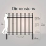 Aleko Tokyo - Commercial Grade 8-Panel Steel Fence Kit for Sloped Ground - 8x6 ft. Each - Image 10