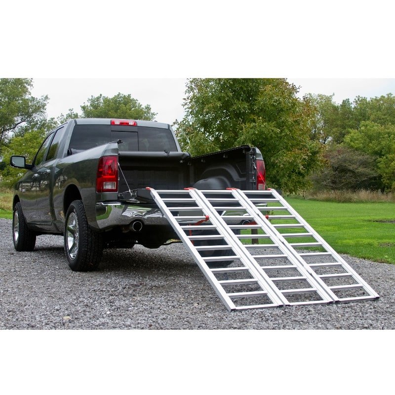Black Widow Aluminum Extra-Wide Folding ATV Ramp - 6'5" Long - 1,500 lb. Capacity - Image 8