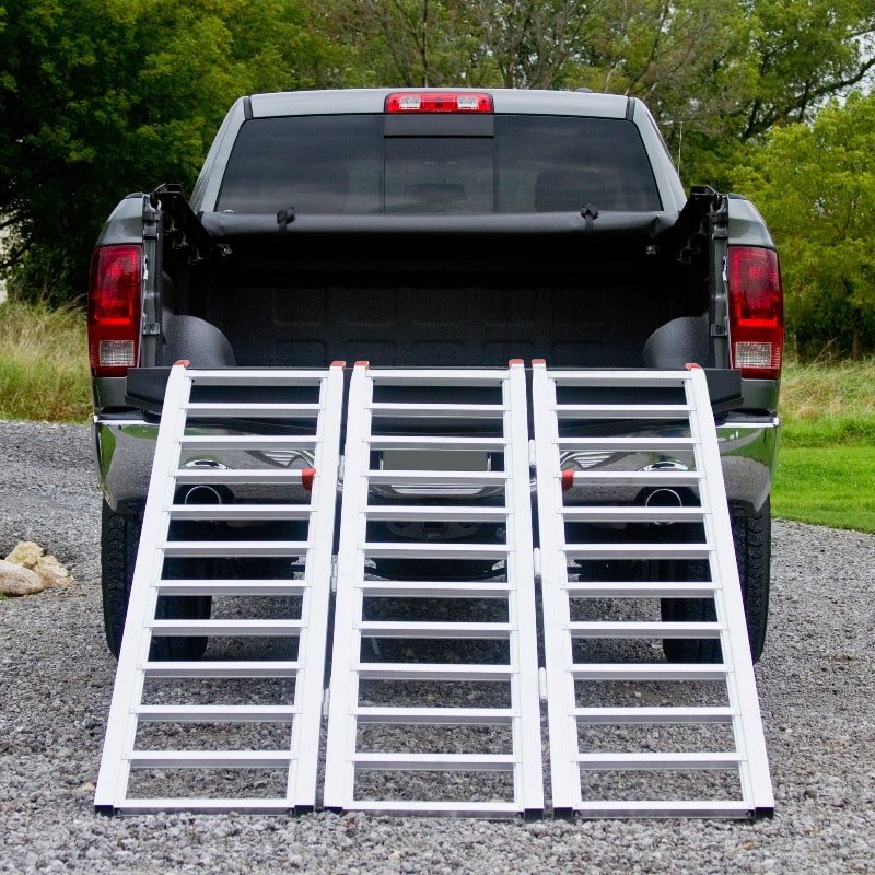 Black Widow Aluminum Extra-Wide Folding ATV Ramp - 6'5" Long - 1,500 lb. Capacity - Image 11