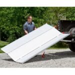 Black Widow Aluminum Extra-Wide Punch Plate Folding ATV Ramp 7' 10" L x 54" W with 1,500 lbs Capacity - Image 5