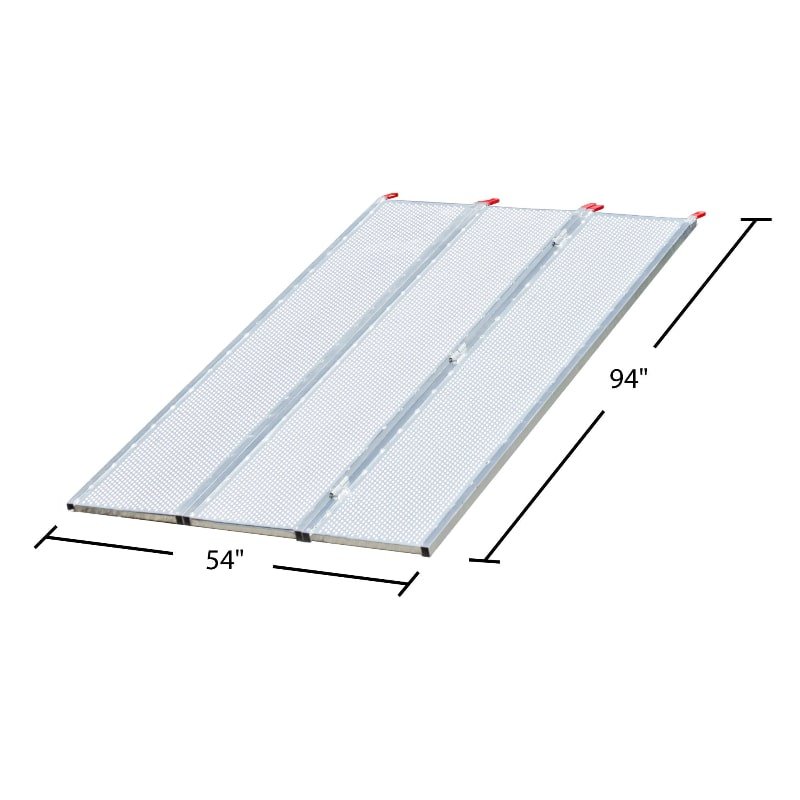 Black Widow Aluminum Extra-Wide Punch Plate Folding ATV Ramp 7' 10" L x 54" W with 1,500 lbs Capacity - Image 9