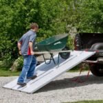 Black Widow Aluminum Extra-Wide Punch Plate Folding ATV Ramp 7' 10" L x 54" W with 1,500 lbs Capacity