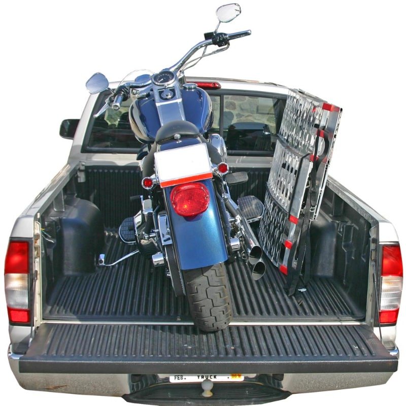Black Widow Aluminum Folding Arched 3-Piece Motorcycle Ramp - 1,500 lbs Capacity - Image 2