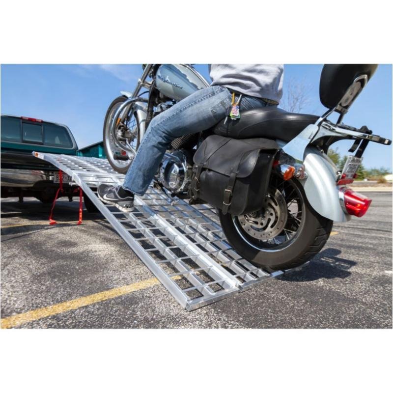Black Widow Aluminum HD Folding Arched 3-Piece Motorcycle Ramp 10' L with 1,500 lbs Capacity - Image 7