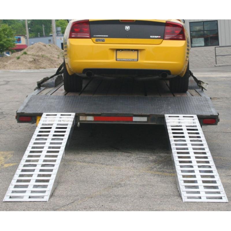 HD Ramps Aluminum Plate End Car Trailer Ramps – 12' L x 16" W with 5,000 lbs Capacity per Axle - Image 2