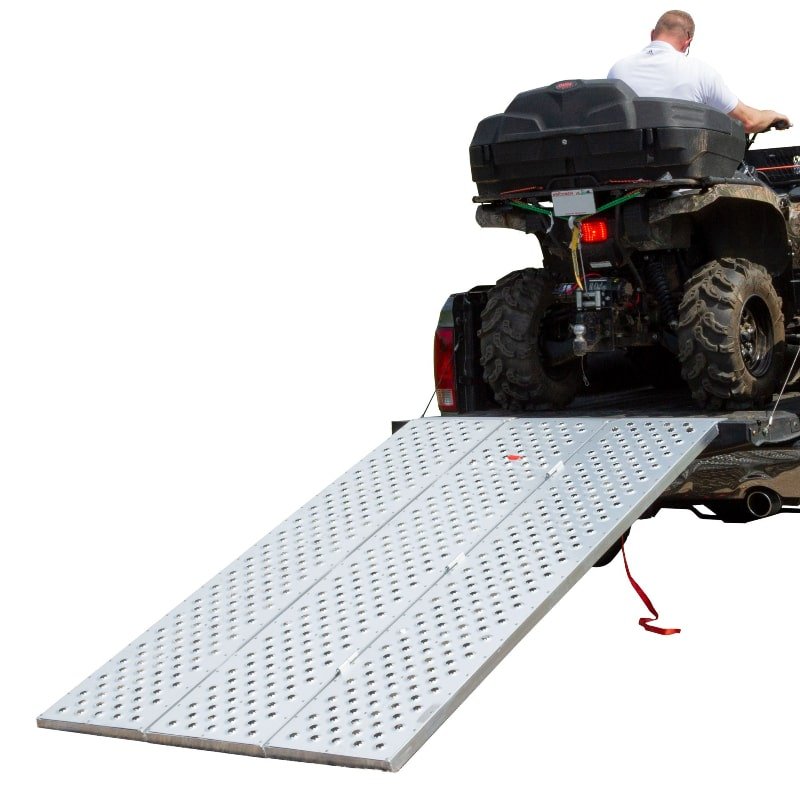 Black Widow Aluminum Punch Plate Folding ATV Ramp 7' 9" L x 53-1/2" W with 1,500 lbs Capacity - Image 9