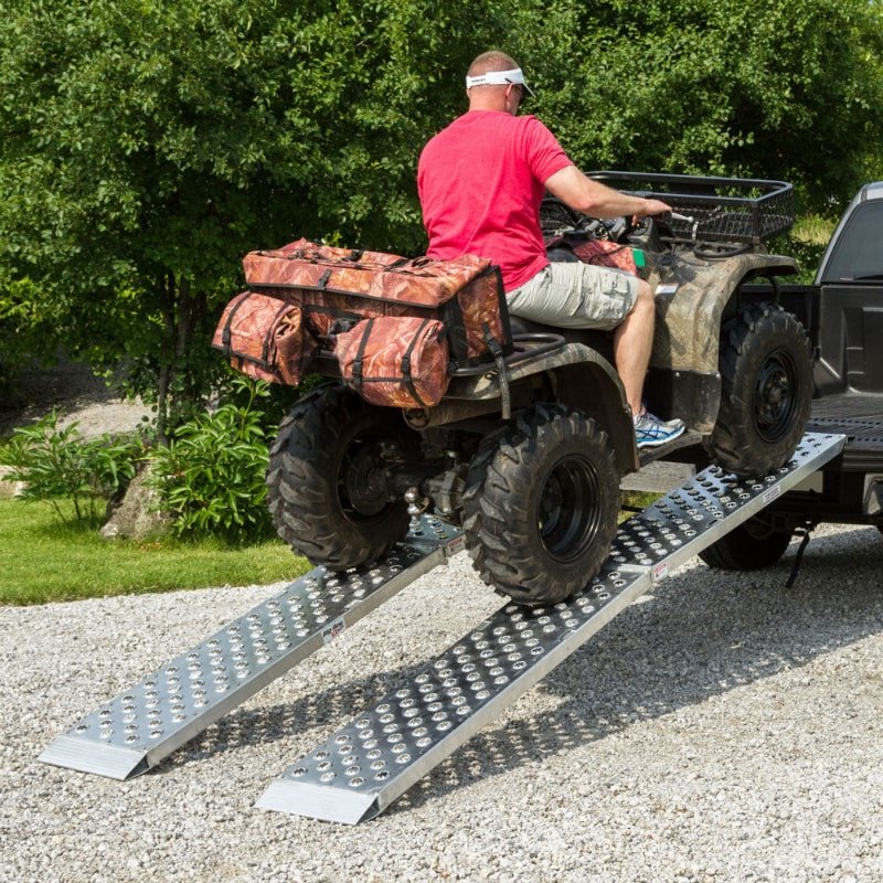 Black Widow Big Boy EZ Rizer™ Aluminum Arched Dual Runner Folding ATV Ramps 9' L x 14" W with 3,000 lbs Capacity - Image 14