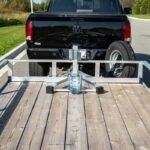 Black Widow Adjustable Width Motorcycle Wheel Chock – Aluminum, No-Drill Installation, Fits 43" to 108" Widths - Image 2