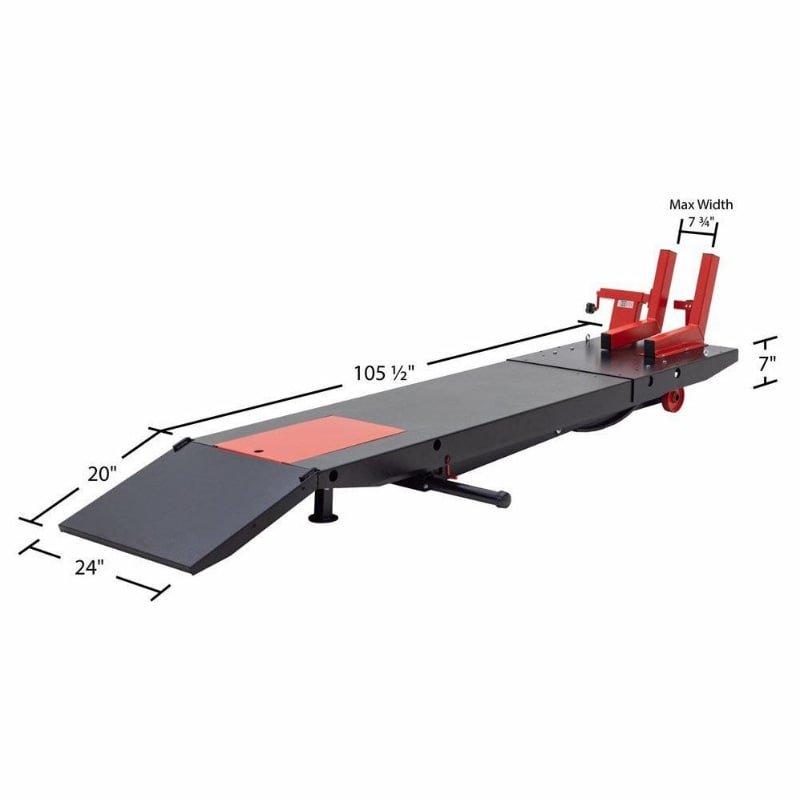 Black Widow ProLift Heavy-Duty Pneumatic Motorcycle Lift Table - 1,500 lb. Capacity - Image 12